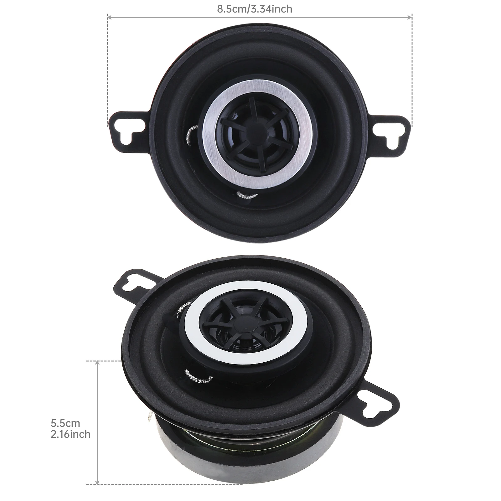 2pcs 3.5 Inch 12V 200W RMS High Compression Universal Tweeters Ultra Slim Super Car Audio Speaker