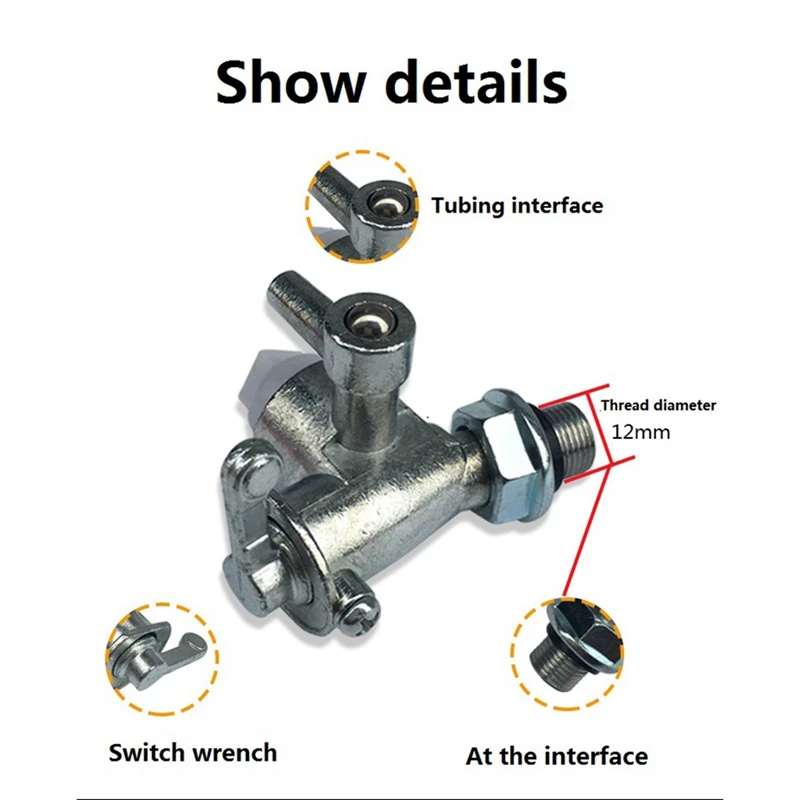 10X Thread Fuel Tap Fit For Robin Subaru EY15 EY20 Ey28 RGX3500 Engine Parts Replacement, Lawn Mower Water Pressure