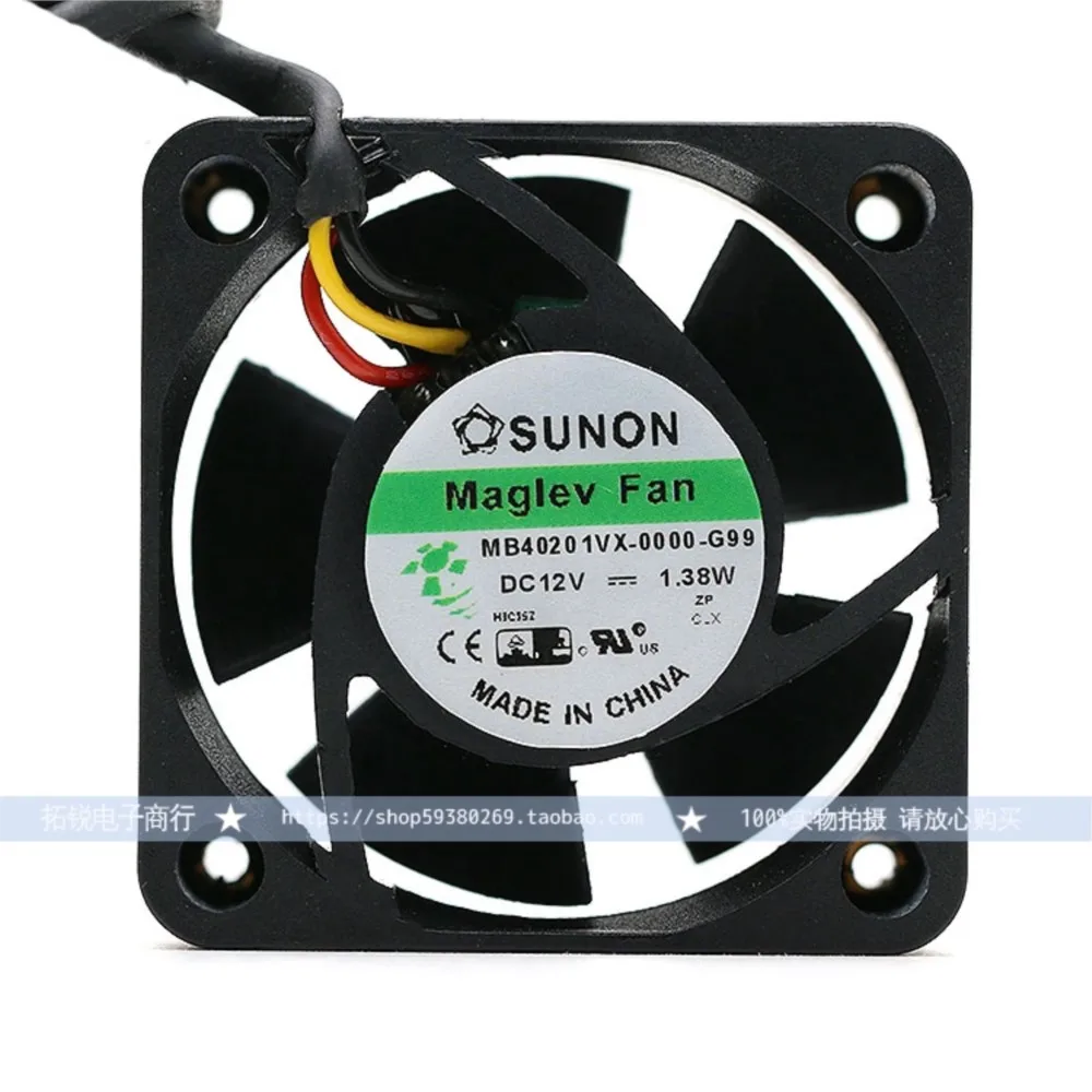 12V 40mm Fan for Sunon MB40201VX-0000-G99 Cooling Fan 1.38W for Electronics Inverter Server