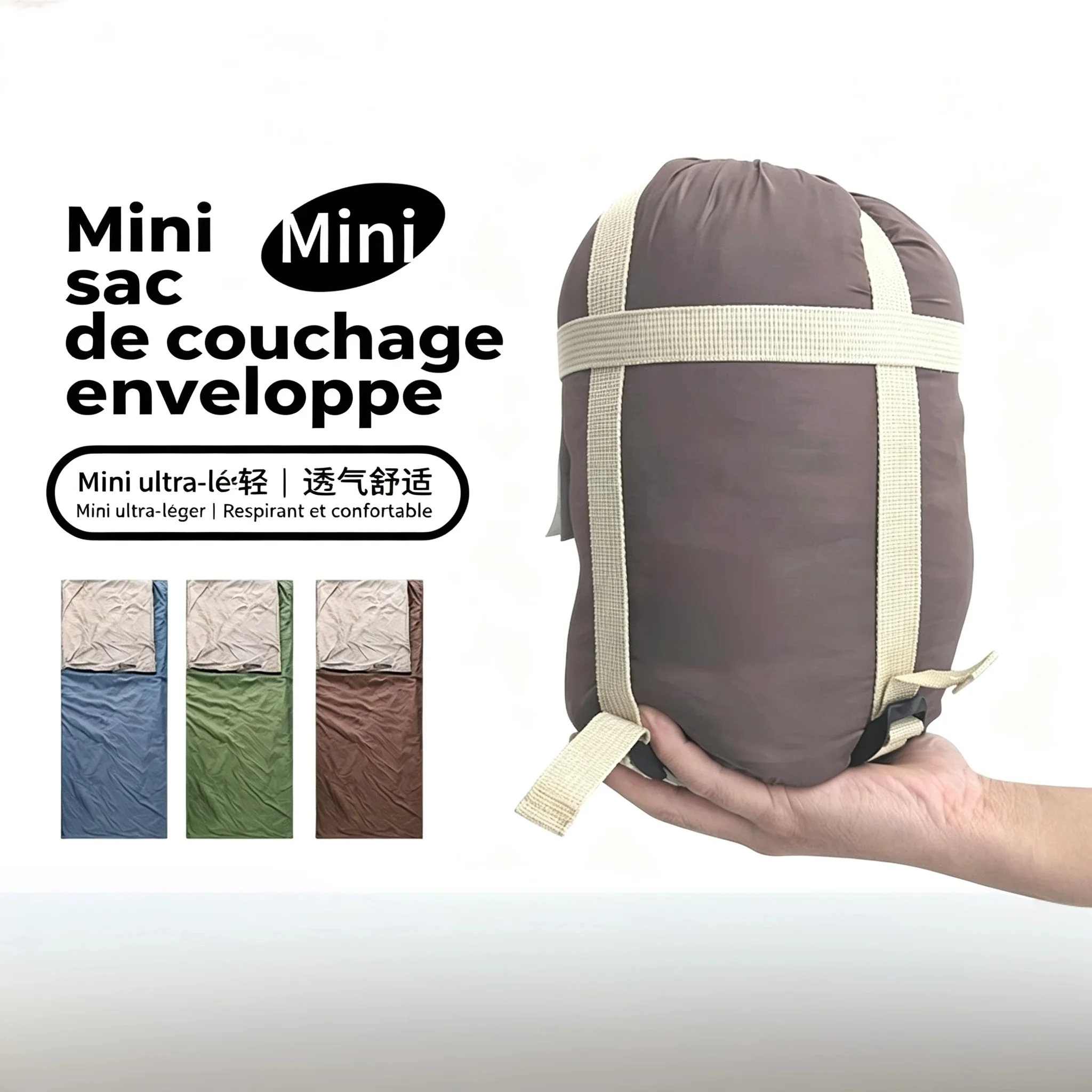 Emergency Camping Kit, Inflatable Mattress Mini Sleeping Bag, Waterproof Lightweight Evacuation Gear for Outdoor Use
