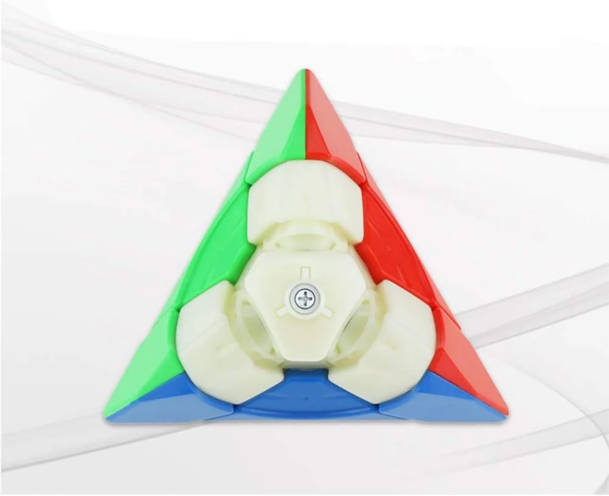 YongJun YJ Petal Pyramind Cube Pyramid Triangle Four-axis Tetrahedron Puzzle Cube Smooth Turning Cube Toy