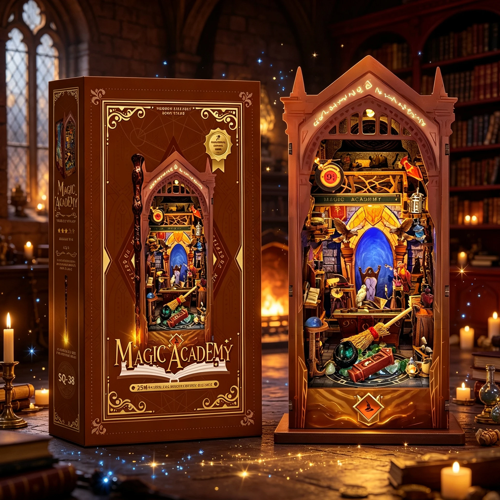 Model Kit Academy - Kit Fai-da-Te Book Nook Magic Academy,