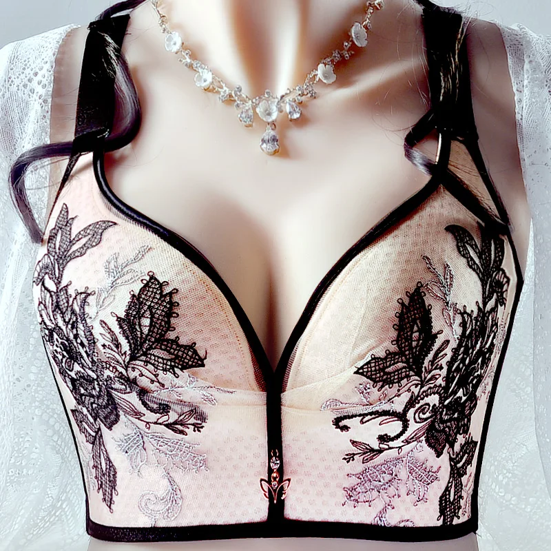 Sexy Thin Patterned Bra Tops Bra Lingerie Lingerie Plus Size Fashion Bra Lace C D E Cup