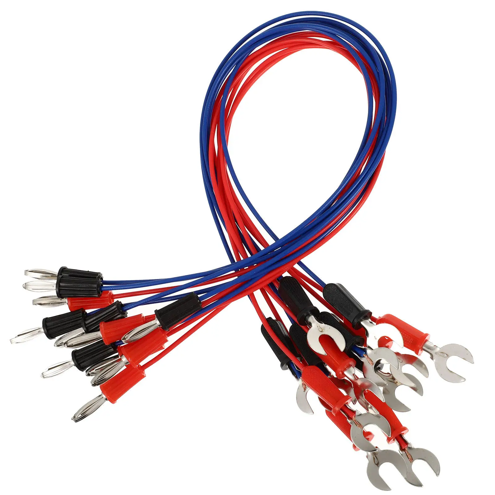 12 pcs Physics Electric Wires Insulated Copper Test Leads For Circuit Experiments Education Lab Electricity Connection