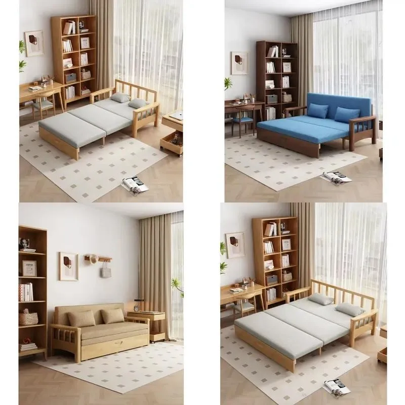 Solid Wood Foldable Extensible Booth Sofa Stool for Home Restaurant Milk Tea Shop Coffee Dessert Living Room School Hotel