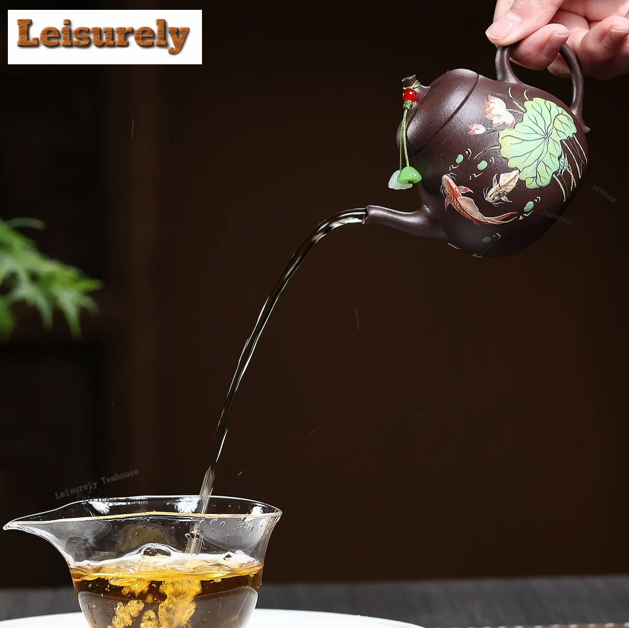 190ml Antique Yixing Purple Clay Teapots Handmade Fish Fun Autumn Water Pot Raw Ore Mud Tea Maker Kettle Zisha Tea Set Supplies