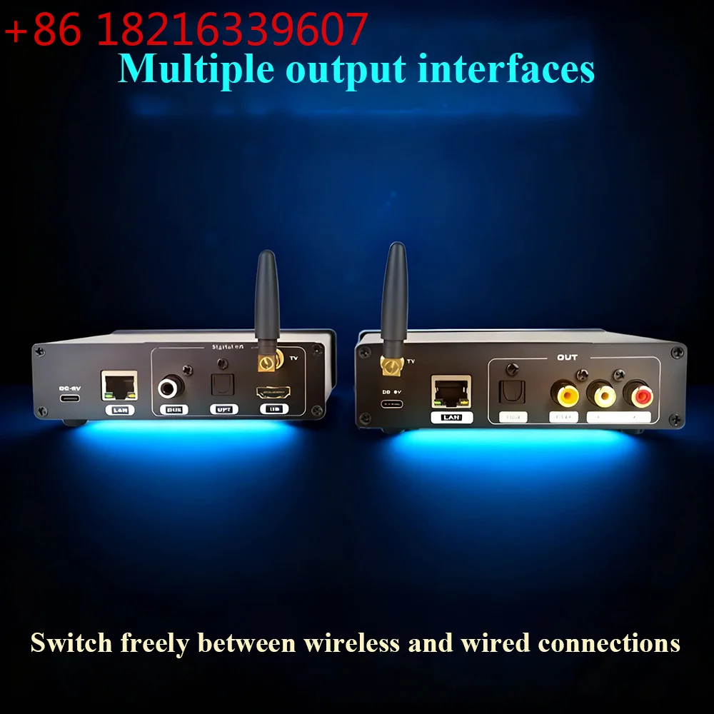 YAO W100 Streaming Audio Player Wi-Fi Network Player AirPlay Casting & Screen Mirroring Built-in Roon, ES9039Q2M DAC Built-in