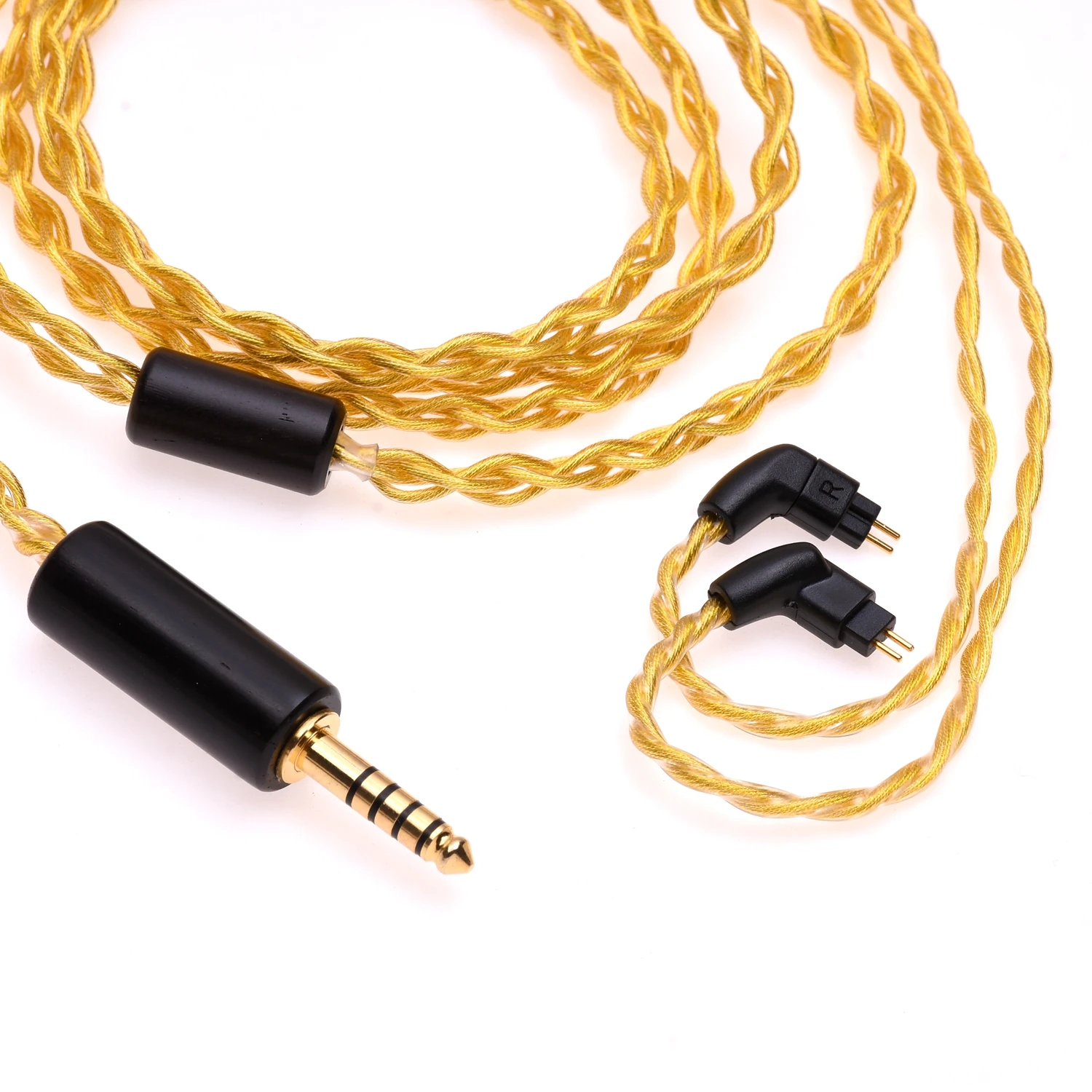 Crystal 4 Cores 6N OCC Gold Silver Plated Headphones Upgrade Cable 0.78mm plug for UE18 JH13 W4R UM3X KZ