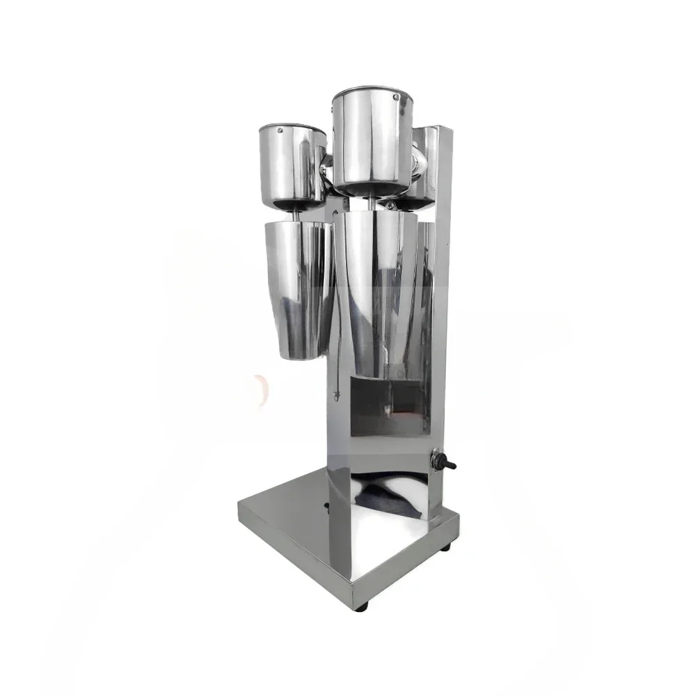 Heads Stainless Steel Tea Milk Shaker Commercial Soft Ice Cream Maker Milk Frother With Stand Drink Mixer Milkshake Machine