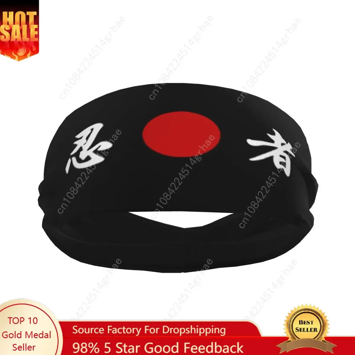 

Japanese Hachimaki Men Sweatband Sweat Headband Stretch Running Hair band Ninja Samurai Bushido Karate Headwrap Sports Safety