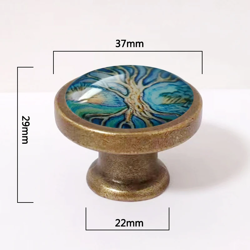 Tree of Life Cabinet Dresser Knobs pull Glass Cabochon Knob Domed Cabinet Knobs Furniture Knobs