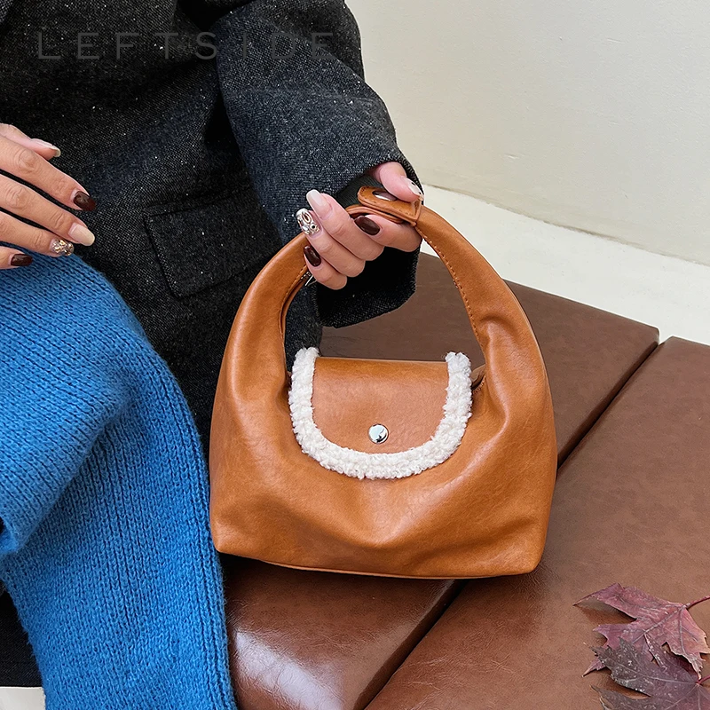 

Левая сторона, трендовая маленькая седельная сумка из искусственной кожи, зимняя сумка на плечо 2025 года, роскошная сумка через плечо, женские роскошные сумки и кошельки