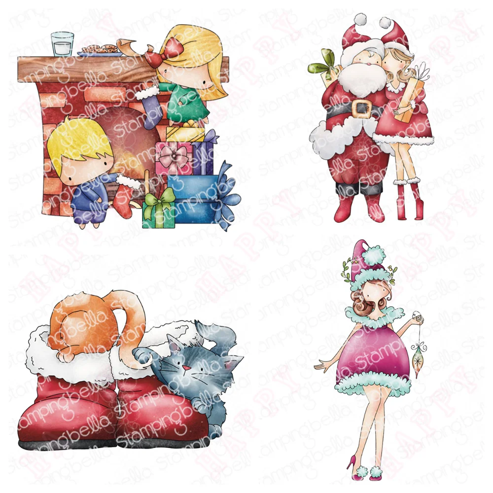 

Christmas Curvy Girl Feels Festive Rubber Stamp for DIY Clear Stamps Scrapbooking Paper Card Making Decoration Craft New 2025