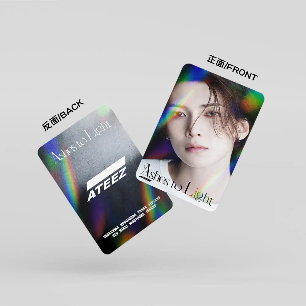 อัลบั้มการ์ดเลเซอร์ Ateez 30 ชิ้น/ชุด โปสการ์ด Ashes To Light โปสการ์ดวอยอง ซองฮวา ของขวัญสุดโปรดสำหรับสาวๆ