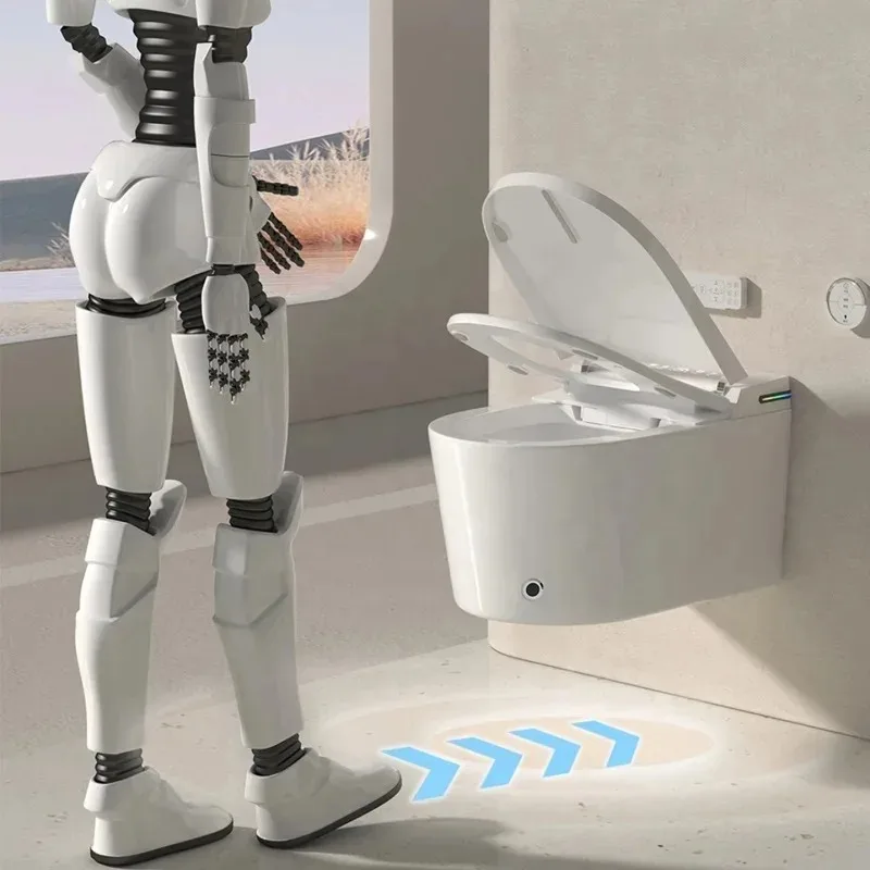 

New Design Electronic Wall Hang Mounting Advance Bowl Household One Piece 220v Smart Toilet with Built in Water Tank