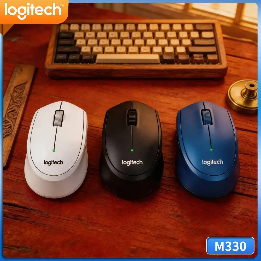 Logitech M330 Silent Wireless Mouse Right Hand Oriented Ergonomic Build For All Day Desktop Office Working Procedure