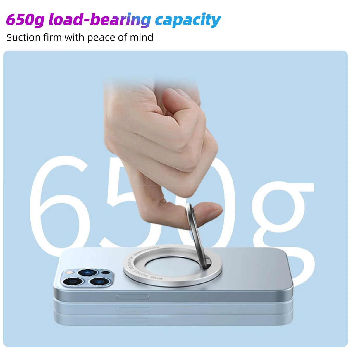 Cellphone Magnetic Holder for Magsafe Mobile Phone Folding Metal Stand Strong Magnet Bracket for iPhone 16 15 14 pro/plus Xiaomi image 4