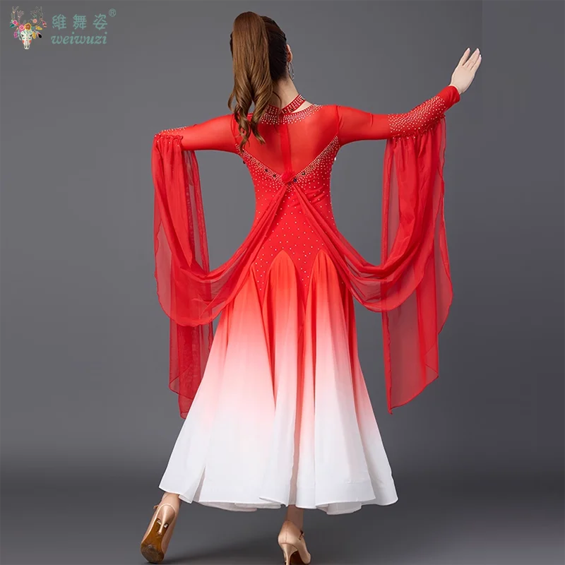 여성용 모던 댄스 드레스 하이 엔드 빅 스윙 드레스 왈츠 탱고 공연 의상 소셜 댄스 대회 의류