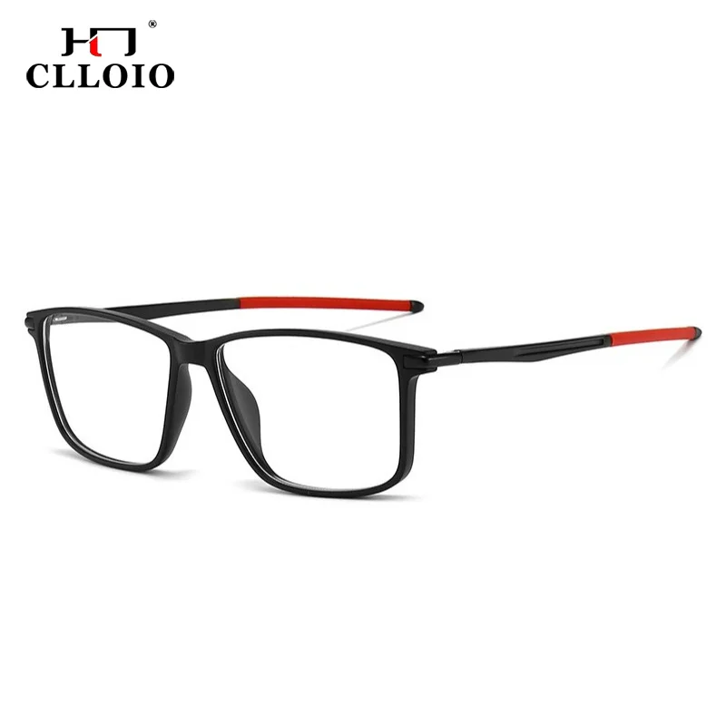 CLLOIO Classic Sporty Everyday Wear Myopia Frame for Men Cycling Driving TR90 Square Optical Frame Customizable Prescription