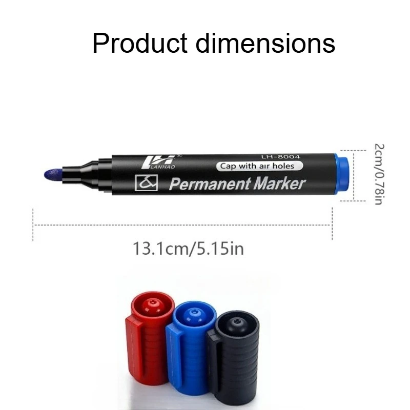 3pcs Hard Head 3mm Oily Big Head Marker Pen, and Non Fading Convenient Large Capacity Big Head Marker Pen, Art Supplies