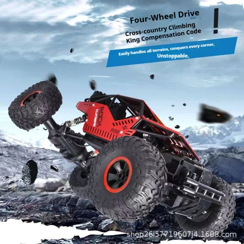 1:16 Scale Alloy 4WD RC Off-Road Climbing Vehicle Model With Lights, Durable Remote Control Mountain Crawler Toy for Kids 2026