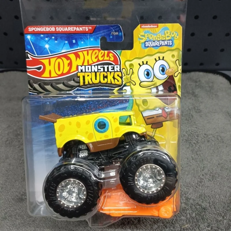 

In Stock Hotwheels Genuine Monster Wild Large Wheeled Vehicle Series Sponge Role Model Toy Car Surprise Collection Fan'S Gifts