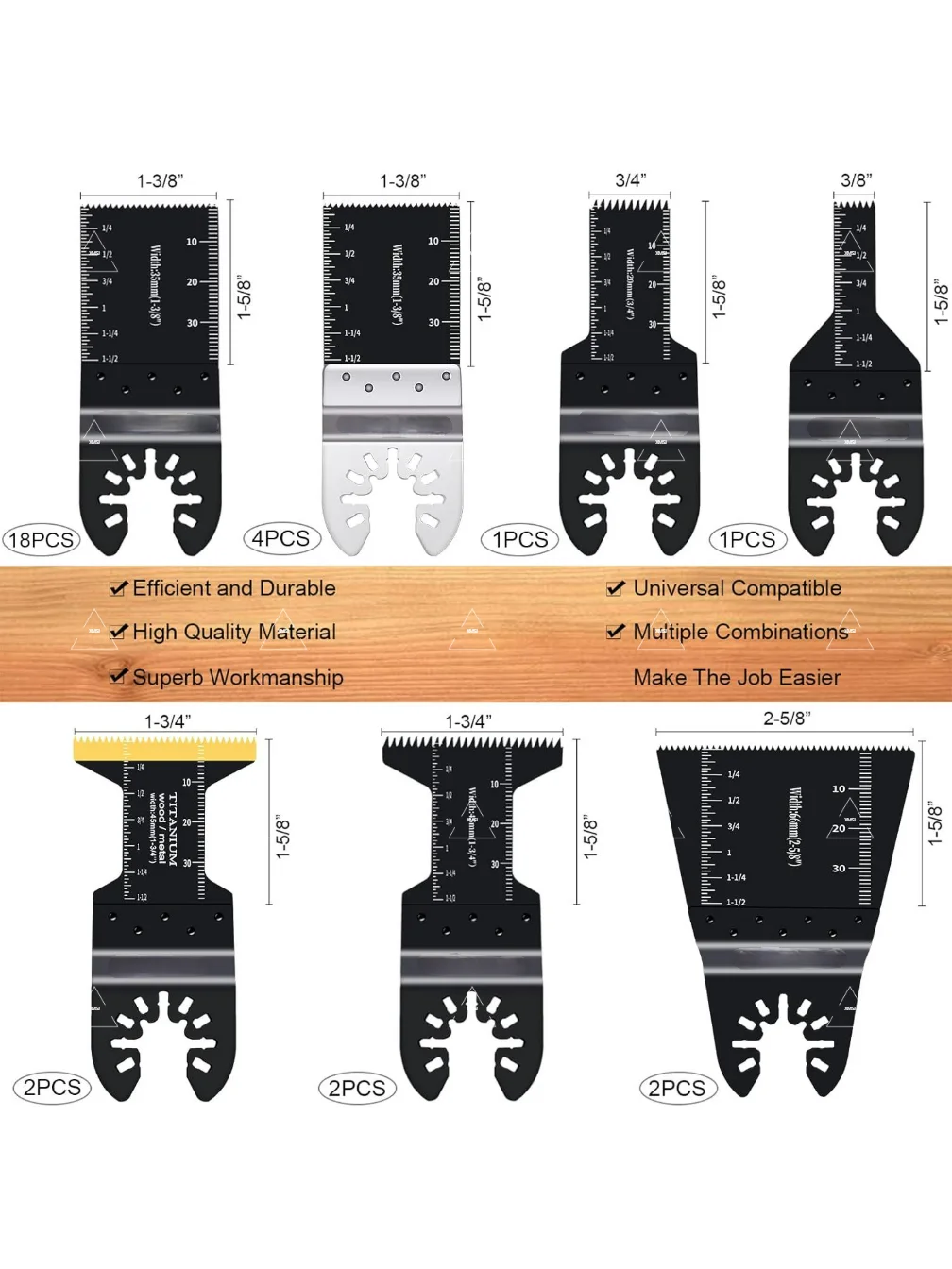 Lames multi-outils lame de scie oscillante lame de scie multifonction rénovateur lame de coupe multiple pour la coupe du bois métal plastique