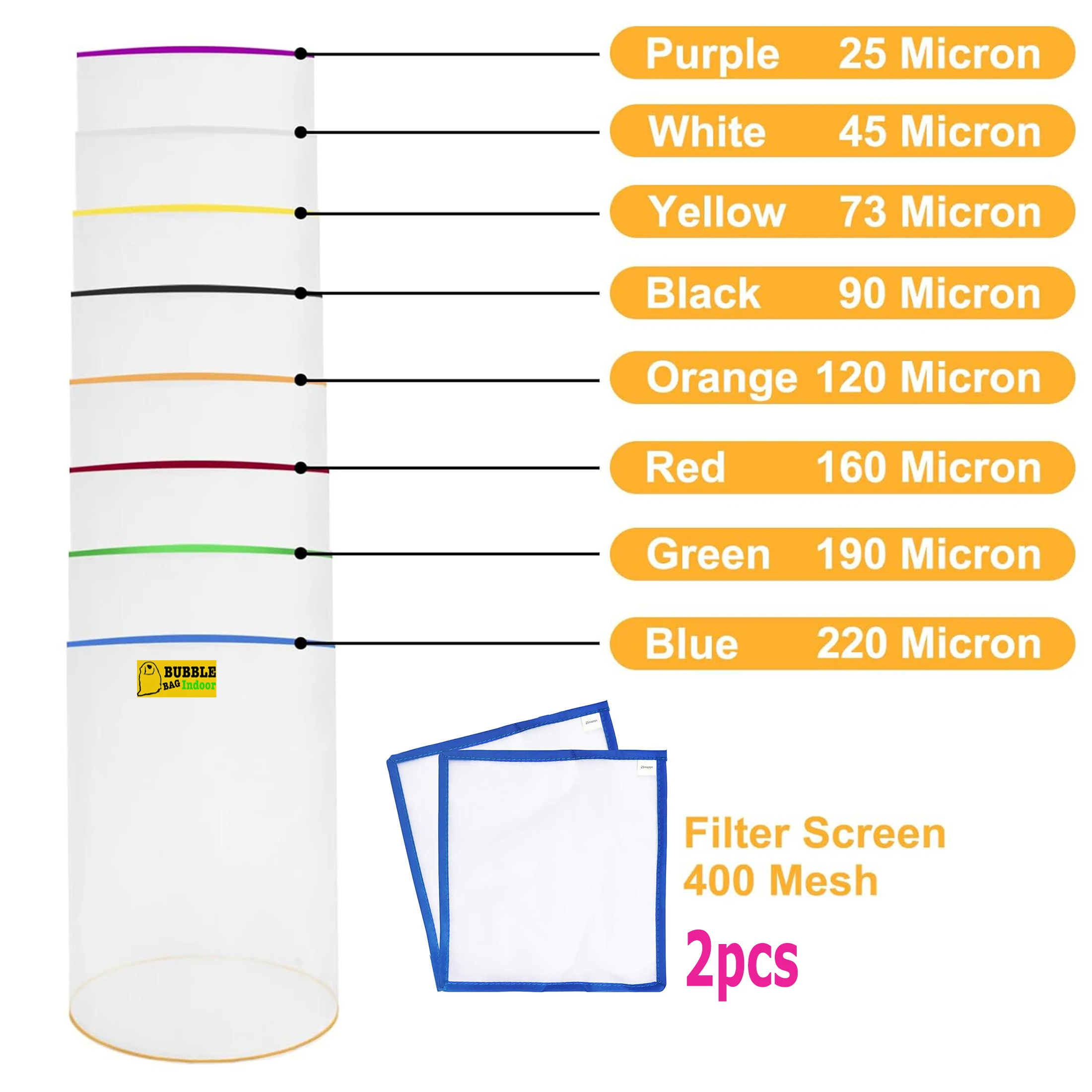 All Mesh Bubble Bags 1 Gallone 5-teiliges Kit Kräuter-Eis-Extraktor Hash Essence Shampo Flter Kräuterextraktion Grow Bag – Detail 4