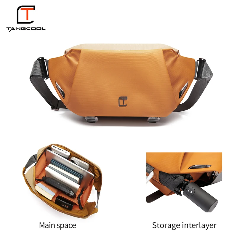 

TANGCOOL Waterproof Sling Bag for Men Women Crossbody Fanny Pack Anti theft Chest Bag For Travel Hiking Cycling