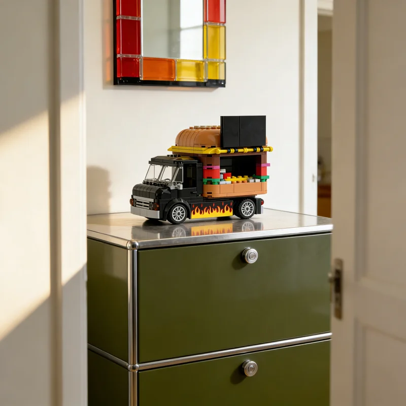 

Набор строительных блоков MOC «Грузовик-бургерница» (302 детали), серия City Champions, 8 Wide, креативный подарок, коллекционный декор, премиум-класс для детей и взрослых