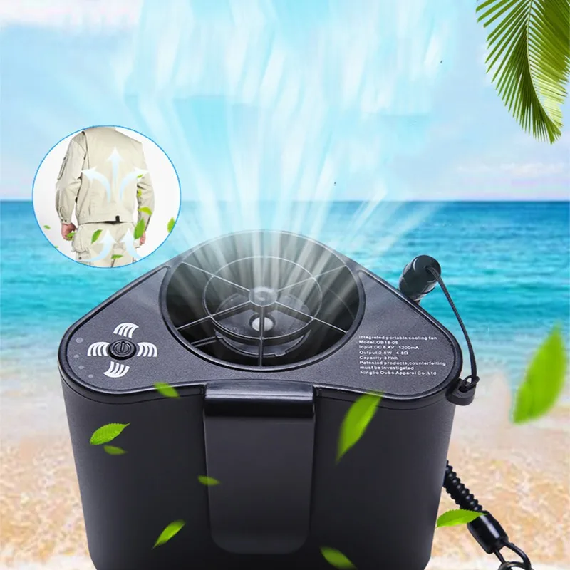 Summer Mini New hanging waist fan charging portable fan mobile outdoor working waist air conditioning fan