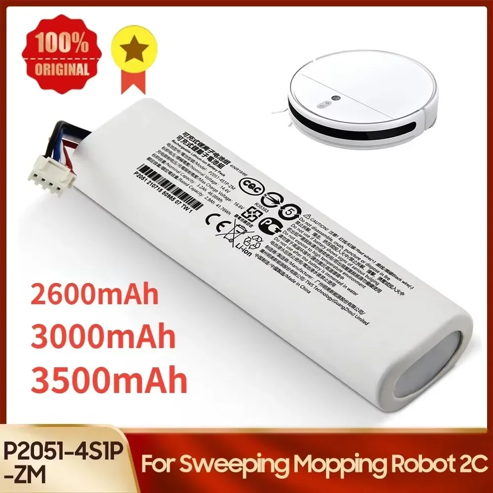 14.4V 12800mAh li-ion Replacement Battery For Xiaomi Mi Robot Vacuum Mop-2 STYTJ03ZHM 2C P2051-4S1P-ZM 14.8V 2C battery