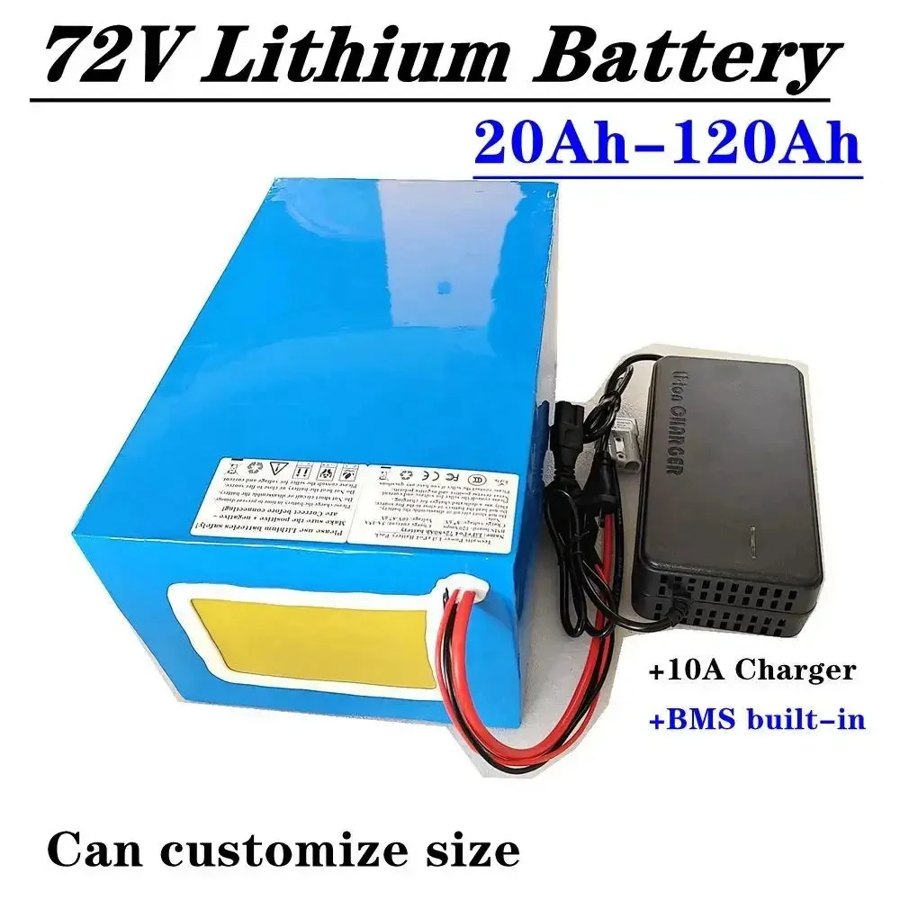 

60Ah 72v 50Ah lithium ion 80Ah 72V 40Ah 100Ah li ion BMS for 5000W scooter ebike Motorcycle Forklift Crane truck +charger