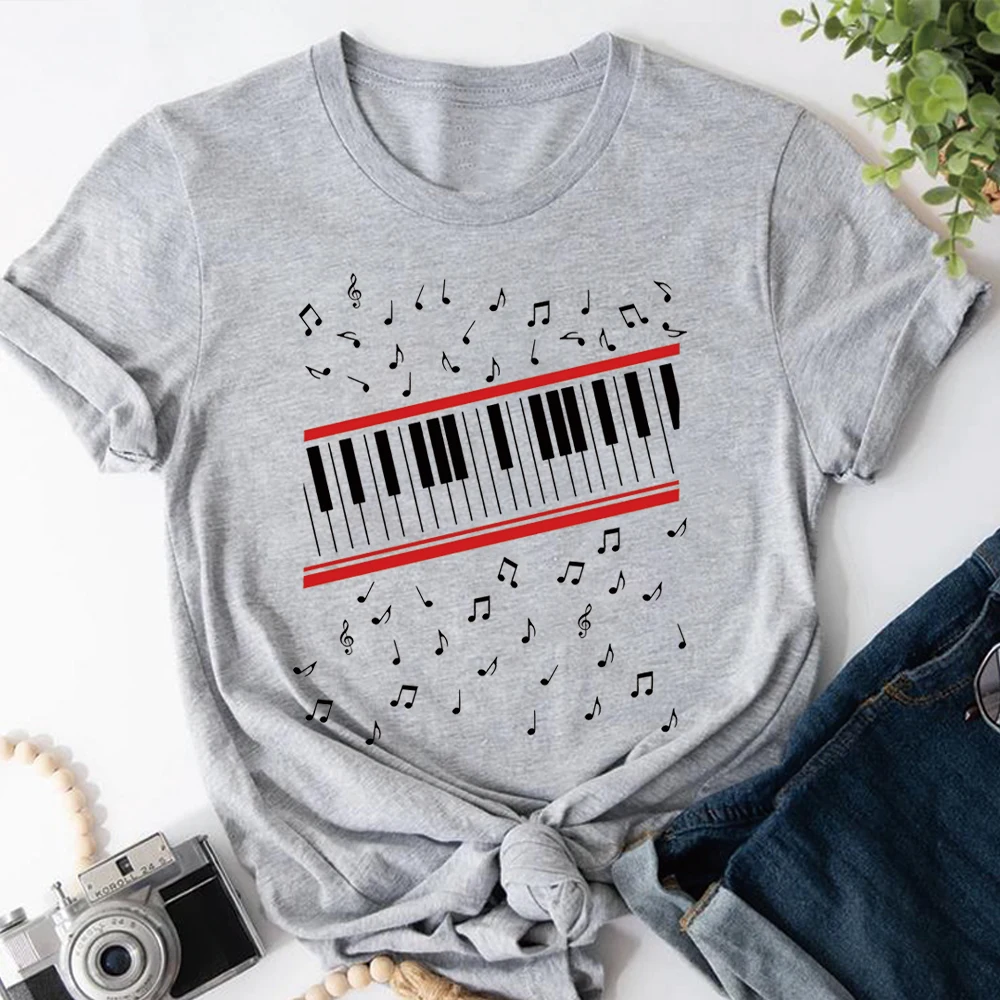 MJ Beat It Piano Keys T-Shirt King of Pop Music Tee Retro 90s Style Shirts Unisex Short Sleeves Casual Tops Fan Gifts