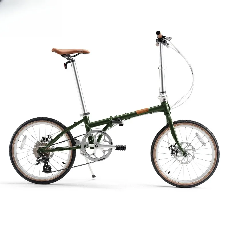 Folding bicycle portable 20-inch adult commute to work 8-speed variable speed disc brake male and female student car