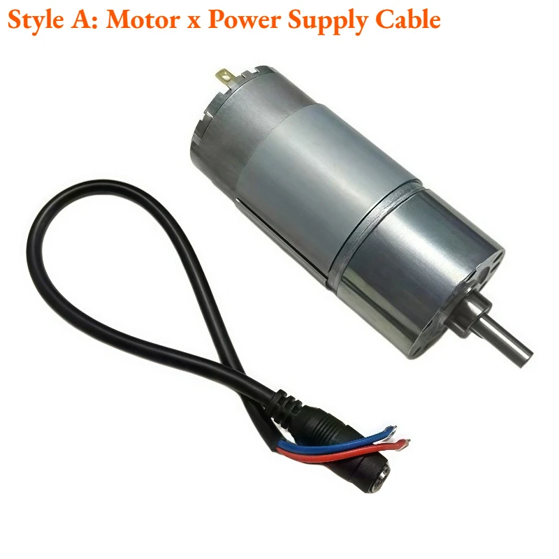 JGB37-555 Miniature DC Speed Reducer Motor 12V 24V with Adjustable Power Supply and Speed Controller