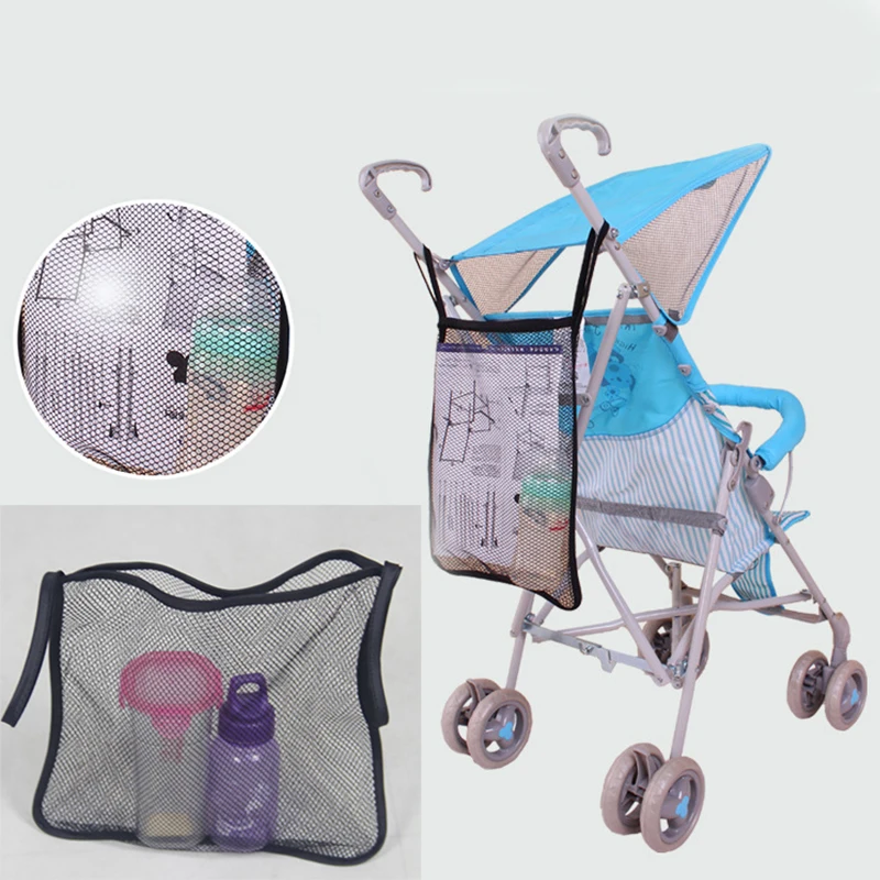 Baby Auto Tasche Kinderwagen Zubehör magnetische Kinderwagen Trolley Netz Tasche Veranstalter Mesh Flasche Windel hängen Aufbewahrung tasche