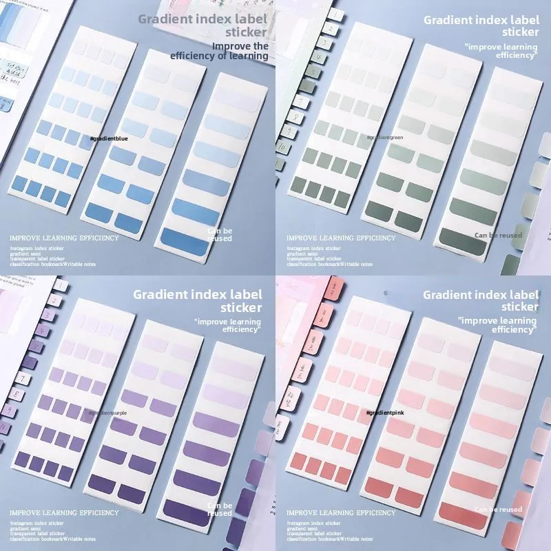 Gradual Change Color Index Sticker Sticker Internet Celebrity  Note Sticker Category Bookmark Sticker