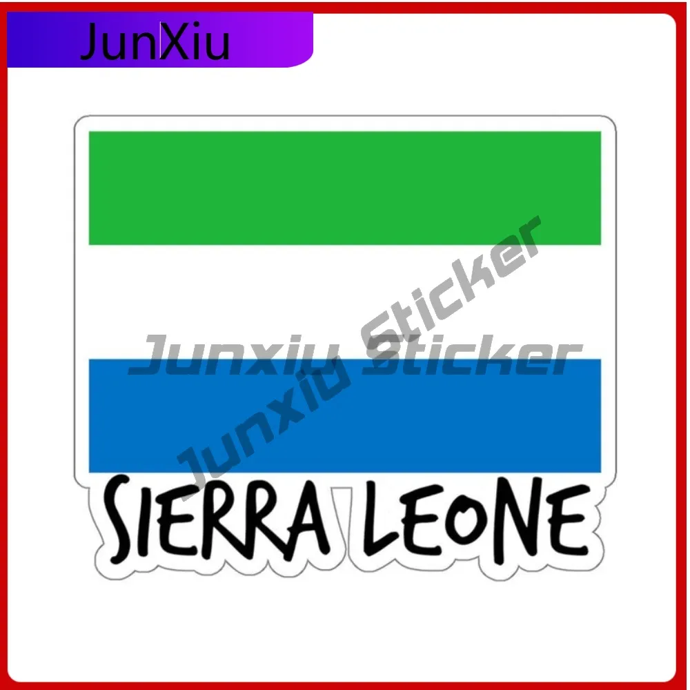 

Sierra Leone Flag African Travel Sticker Waterproof Vinyl Decal For Camper Windows Windshield Car Bicycle Skateboard Luggage Pvc