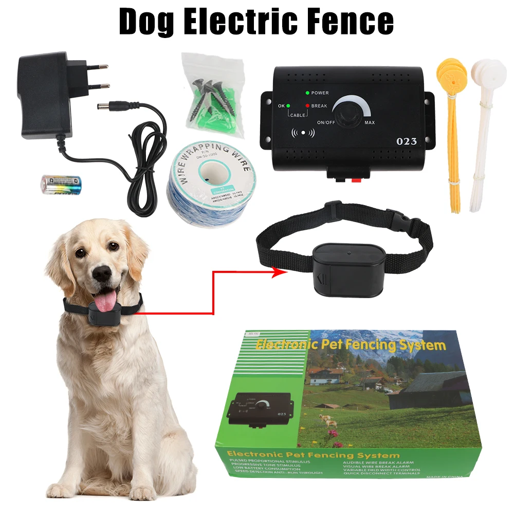 Pet Accessories Waterproof Electronic Pet Fence System Containment Sound Shocked Collar Electric Dog Fence Dog Training Collar