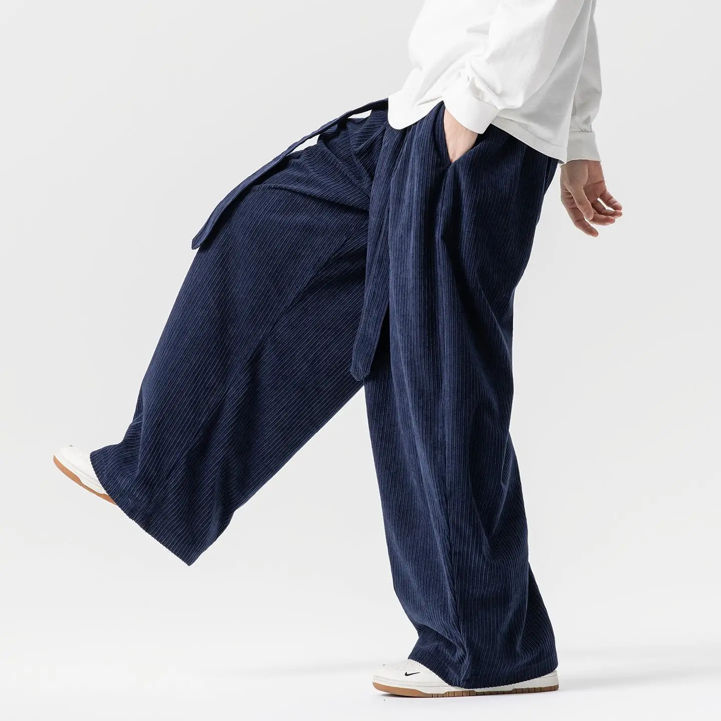 

Corduroy Pants Men 2025Autumn Winter Warm Casual Comfortable Pants Japanese Styles Harun Solid Color Men Oversize Wide Leg Pants