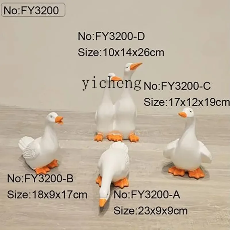 

k12simulated animal ornament indoor hotel restaurant landscaping rabbit duck white dove resin landscape