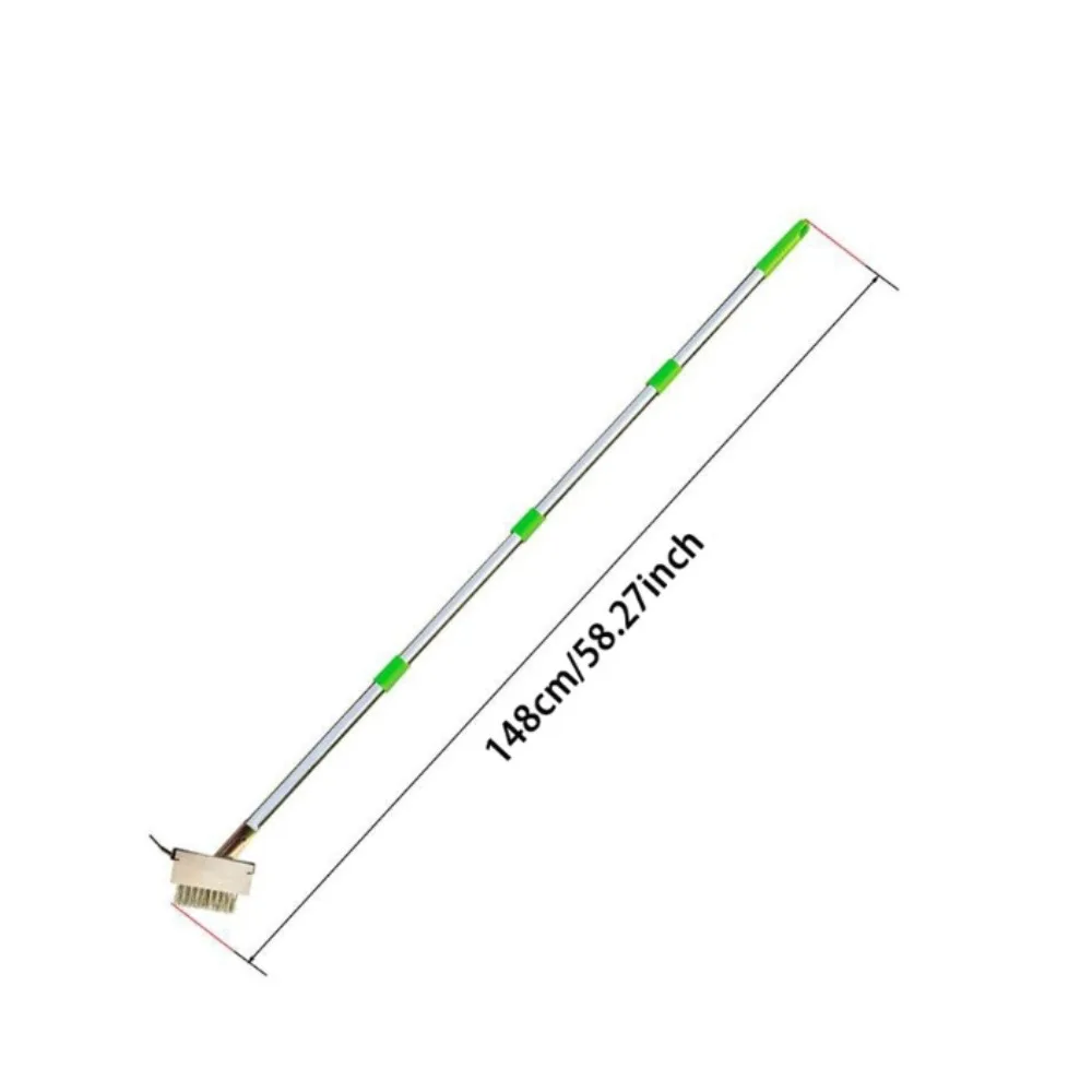 

Long Steel Handle Manual Crack Weeder Stainless Steel Pulling Hook Moss Grass Puller Tool Detachable Steel Wire Broom Head