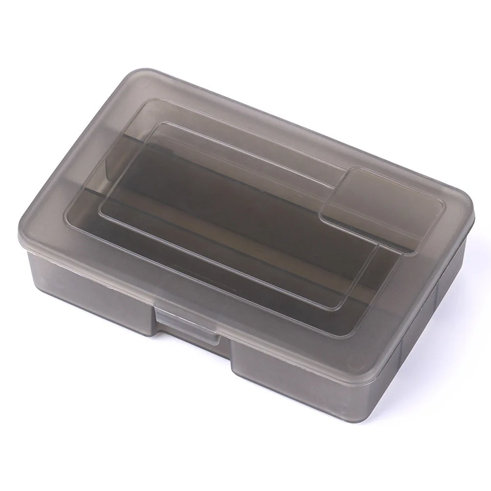 

2Pcs Transparent Plastic Box Compact Fishing Accessory Storage Case 3-Separate Sections for Hooks Floats Organizers