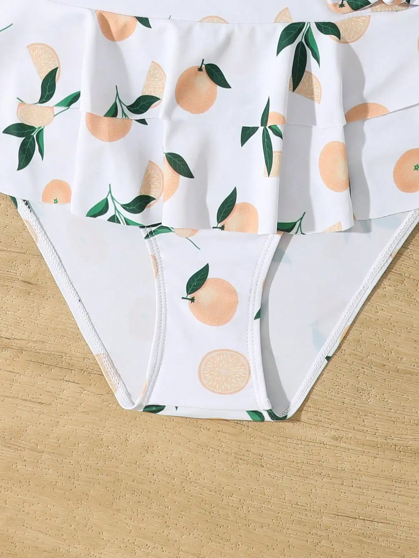 

Fruit Print Ruffled Bikini Set For Women Beach Vacation Swimwear