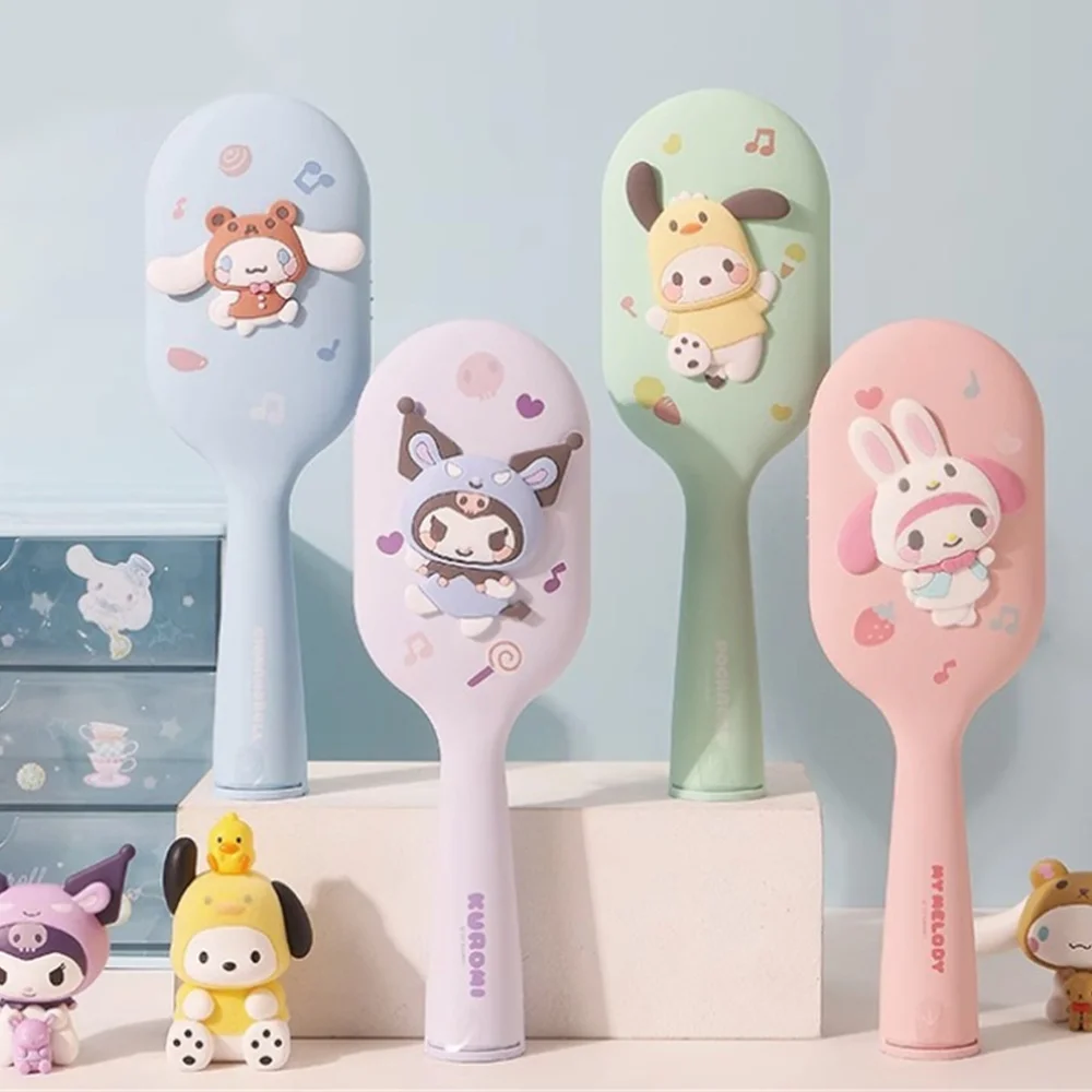 

MINISO Sanrio Characters Kulomi Cinnamoroll Melody Balloon Cartoon Square Massage Comb Girl Gift Genuine Products Cute Comb