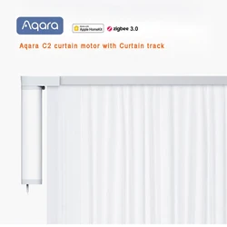 Aqara Zigbee 3.0 Smart C2 Curtain Motor Electric Curtain Track Silent Private Custom Curtain Rail Control System