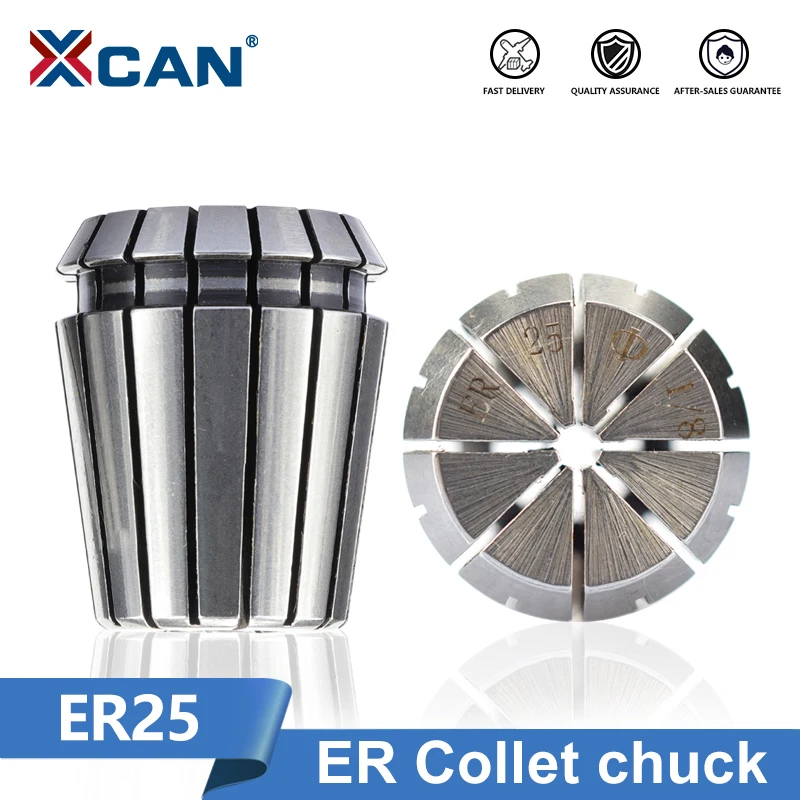 

XCAN ER Spring Collet 1.0-9.0mm Collet Chuck Holder ER25 Precision Collet Clamp Chuck for CNC Lathe Milling Tool Milling Cutter