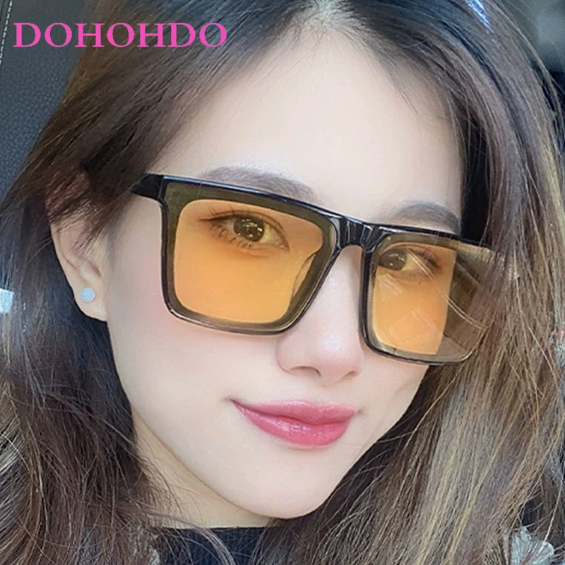 

Fashion Trendy Sunglasses Men's Driving Anti-UV Sunglasses Square Shape Ladies Long Frame Sunglasses Goggles Gafas De Sol Hombre