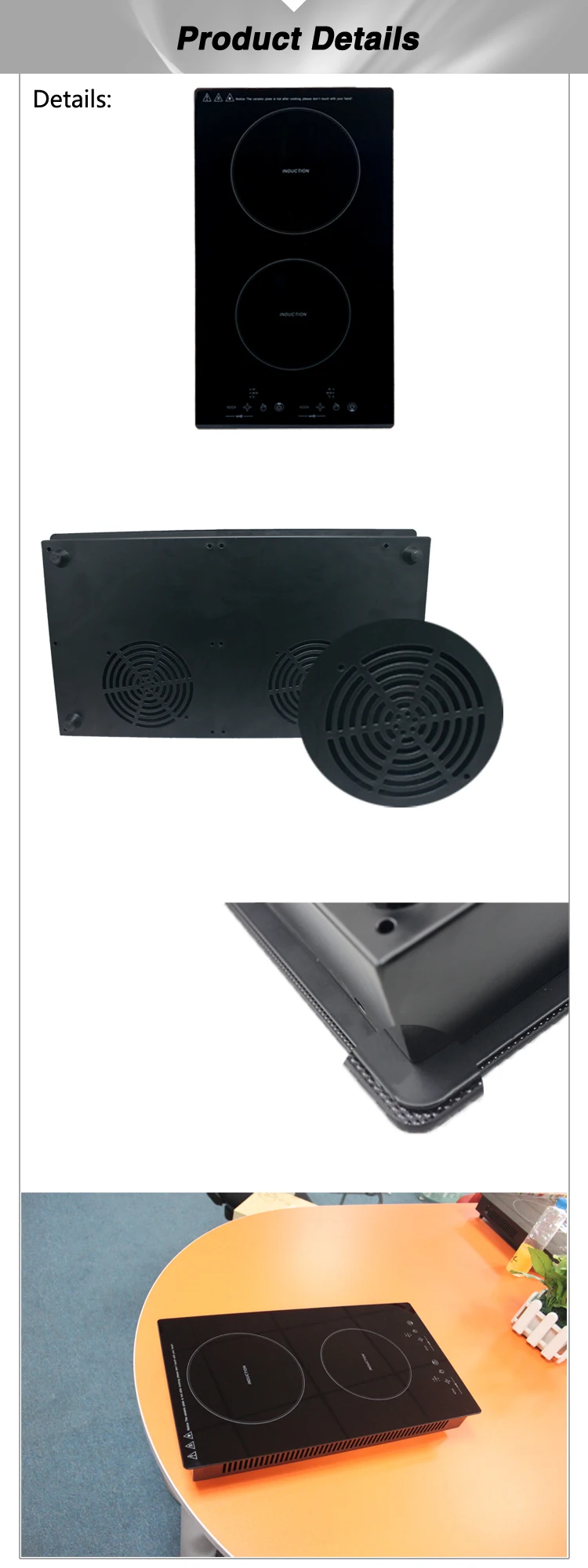 موقد حث كهرومغناطيسي تجاري مزد - مراجعة Double Induction Cooktop 220V وسعره